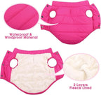 ASENKU Dog Winter Coat - Waterproof Windproof Dog Jacket, Warm Snowproof Doggie Puffer Vest for Cold Weather, Lightweight Snow Coats for Small Medium Large Dogs (Pink, XL)