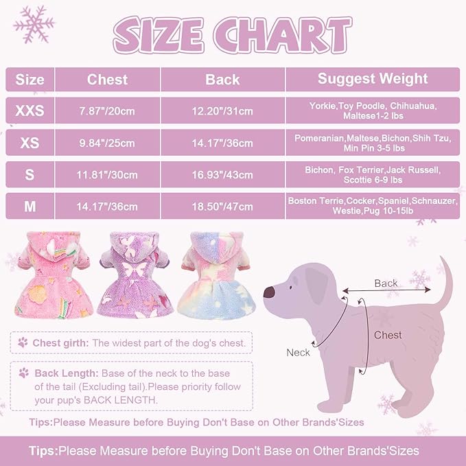 Dog Sweater Fleece Dog Hoodie Winter Puppy Clothes for Small Dogs Boy Girl Pet Hoodies Cold Weather Doggie Coats Fall Doggy Sweatshirt for Chihuahua Yorkie Cat Sweater Costume, Purple Butterfly, S