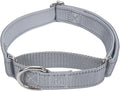 SGODA Martingale Dog Collar, Reflective Nylon Padded Dog Training Collars for Medium Dogs, Grey M