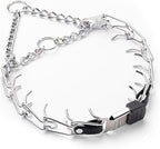 Herm Sprenger Chrome Plated Steel Dog Collar with Quick Release ClicLock Buckle O-Ring Biothane Insert Training Collar Made in Germany (Black, 22in x 3.0mm(Neck Size up to 18-19in))