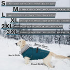 Lelepet Warm Dog Coats for Large Dogs Waterproof Dog Winter Jacket Reflective Pet Fleece Vest Windproof Cold Weather Coats with Adjustable Buckle & Leash Hole, Dark Green, L