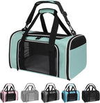 Cat Dog Carriers Soft-Sided, Pet Travel Carrier for Small Cats Dogs Under to15lbs, Soft-Solid Collapsible Carrier,(Medium,Green)