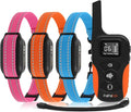 PaiPaitek No Shock Dog Training Collar for 3 Dogs, 9 Levels Vibration & Beep, Waterproof Vibrating Dog Collar with Remote 3300ft, Buzz Collar for Small Medium Large Dogs 5-120 lbs - No Prongs