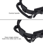 EXCELLENT ELITE SPANKER Tactical Dog Collar Nylon Adjustable Training Collar Military Dog Collar Heavy Duty Metal Buckle with Control Handle for Medium and Large Dogs with Patches(Black-L)