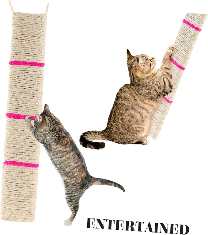 Sisal Cat Scratcher Hanging Pad Random Color for Corners Durable Scratch Mat for Cats Healthy Outlet for Natural Instincts Keeps Cats Entertained and Engaged