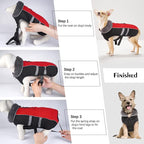 QBLEEV Warm Dog Coat Reflective Dog Winter Jacket, Waterproof Windproof Dog Turtleneck Clothes for Cold Weather Thicken Fleece Pet Dog Snowsuit Christmas Dog Vest Apparel for Small Medium Large Dogs S