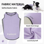 Dog Shirt, Cooling Vest Lightweight Breathable, Dog T-Shirts All-Season UV Protection Pet Clothes Quick Dry Soft Stretchy Pet Shirt Vest For Small Medium Large Dogs (Lilac Ether 1PC, X-Large)