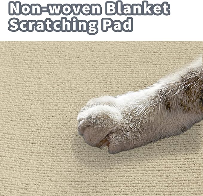 Rabbit Scratching Pad, Non-Woven Blanket with Back Adhesive, Rabbit Toys for Bunnies Boredom, Bunny Scratch Pad, Bunny Enrichment for Cage, Indoor, Living Room, Sofa （Brown）