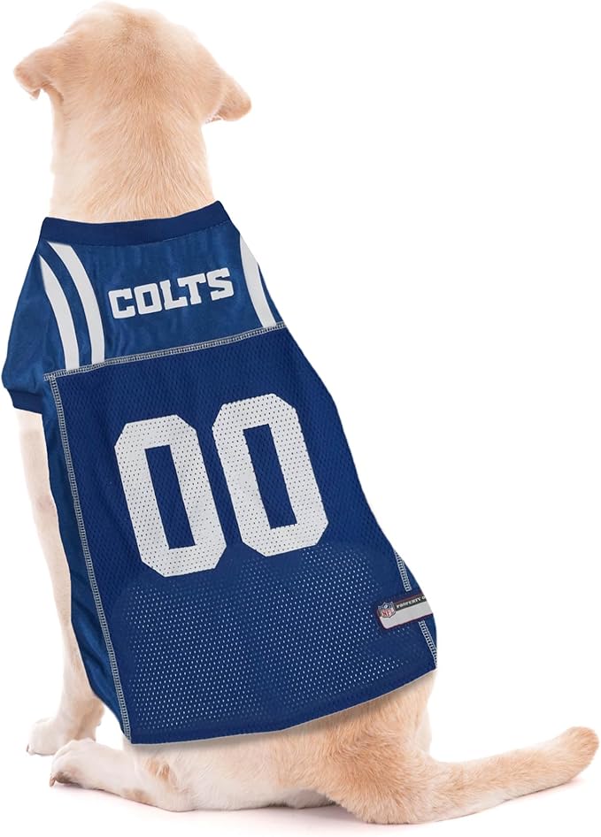 Pets First NFL Indianapolis Colts Dog Jersey, Size X-Large, Football Shirt Costume for Pet, Dog Sports T-Shirt, NFL Team Clothing for Cats, Licensed Pet Apparel Available in 7 Sizes and 32 Teams
