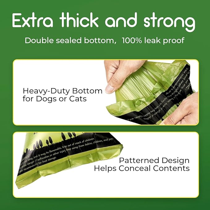 ATIFBOP Biodegradable Dog Poop Bags 720 Count 48 Rolls, Leak Proof and Thicken Pet Poop Bag (Scented)