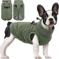 SAWMONG Dog Coat, Warm Dog Winter Coat, Waterproof Fleece Jacket, Cold Weather Dogs Jacket (M,Green)