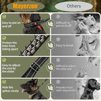 Mayerzon Martingale No Pull Collar for Medium Large Dogs German Shepherd Doberman Pitbull, Patented Anti Pull Correction Dog Collar for Walking Training, Reflective, Adjustable, Hidden(L, Black)