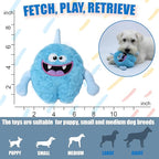 Plush Squeaky Dog Toy, Crinkle Stuffed Dog Toy Keep Them Busy Tug of War Birthday Dog Chew Toy for Small Medium Large Dogs (Light Blue)