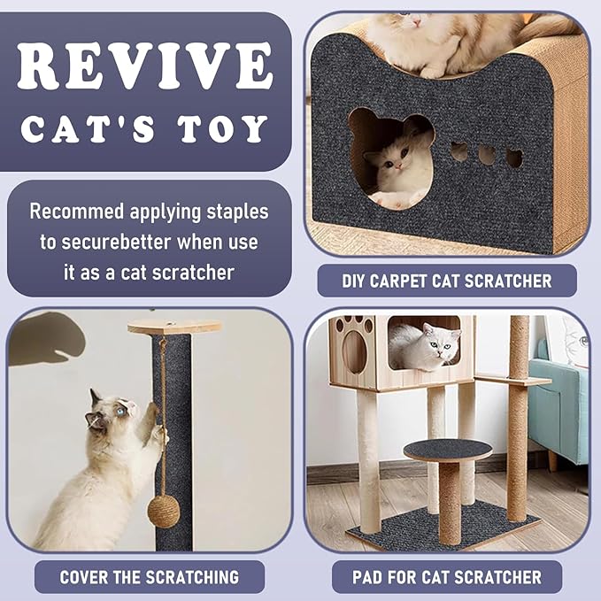 Cat Scratching Furniture Protector Self Adhesive Trimmable Protective Sofa Carpet Leather Furniture Pad Replacement for Cat Tree Shelves DIY Pet Scratch Protector (Brown, 15.7"x78.7")
