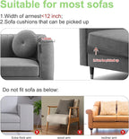 Cat Scratch Couch Protector,23.6" L*19.6" W Scratching Furniture Protector Pad,Cat Scratch Sofa Arm Sheild with Grey Natural Sisal for Protecting Couch Sofa Chair Furniture (Grey/Left Hand)