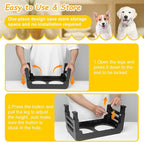 Elevated Dog Bowls 3 Height Adjustable Raised Bowl Stand with 25oz Stainless Steel Dog Food Bowls Anti-Slip for Small Dogs Adjusts to 7.5", 6", 2.75", Black