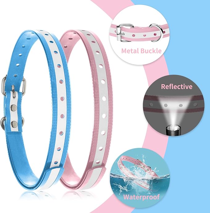 Modern Stylish 3/4" E Collar Replacement Strap with Quick Release, Replacement Shock Collar Strap, Adjustable for Small to Large Dogs, Replacement for Shock Collar Ecollar Strap, Blue