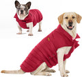 SPACE LION Dog Puffer Jacket, Down Winter Coat, Durable Outdoor Coat for Cold and Windy Conditions, Lightweight & Adjustable Fit Coats for Large Dogs,(Chili, Size28/4XL)