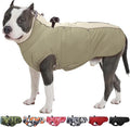 Dog Winter Jacket-3X Large, Warm Zip Up Snowsuit Dog Harness Vest - Reflective, Water-Resistant, Snow Jacket for Large Dogs, Labrador, Husky, Apricot
