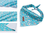 Lionet Paws Christmas Dog Bandana - 1PC Gingerbread Man Dog Bandana, Washable Reversible Cotton Boy Bibs Scarf, Adjustable Square Kerchief for Small to Large Dogs