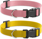 Modern Stylish Ecollar Replacement Strap, Nylon 3/4" Replacement Collar for Shock Collar with Quick Release Buckle, Soft Shock Collar Replacement Strap for Small Medium Large Dogs (Pink & Yellow)