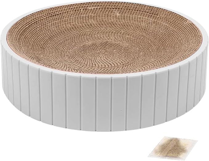 Cardboard Cat Scratcher Round Cat Scratching Board Cardboard Bowl Nest Pet Scratch Scratching Pad Lounge Bed Corrugated Paper Design for Clawing and Resting