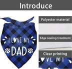 I Love My Dad Dog Bandana Gift for Dog Lover - Triangle Pet Scarf Decorations Accessories