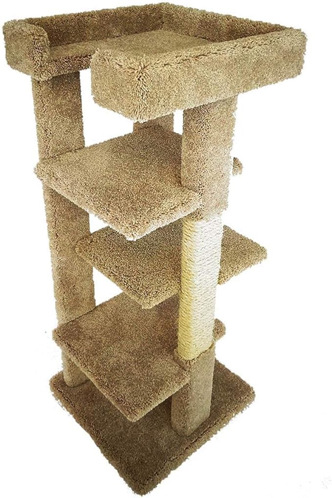 Large Cat Tree Tower with Cat Scratching Posts and 4 Cat Perches by New Cat Condos