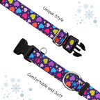 Valentines Martingale Collar for Dogs with Buckle No Pull Adjustable Nylon Limited Slip Training Dog Collars (Purple Love, Medium)