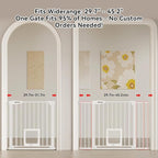 Baby Gate with Cat Door, 30" Tall Dog Gate with Cat Door Indoor, Adjustable Baby Gate for Doorways, Pressure Mounted Walk-Through Gate with Auto-Close & Double Lock, Fits 29.7-45.2 Inches