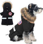 PINA Small Dog Coats - Waterproof, Winter, Snow Jacket with Faux Fur Hood & Pocket
