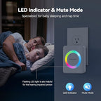 TECKNET Wireless Doorbell, Door Bell 0-120dB, 1300 ft Wireless Range, IP65 Waterproof Classroom Doorbells, 60 Chimes & 5 Volume Levels, RGB Light for Home Kid Room Office Hearing Impaired