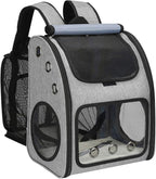 Expandable Pet Carrier Backpack for Cats, Dogs and Small Animals, Portable Pet Travel Carrier, Super Ventilated Design, Airline Approved, Ideal for Traveling/Hiking/Camping