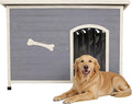 Large Solid Wooden Dog House,Suitable for Both Indoor and Outdoor, Suitable for Large Dogs and Animals of The Following Size, Easy to Clean,Can DIY,45.75" W x 31.25" D x 32.5" H