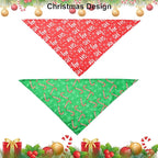 ADOGGYGO 4 Pack Dog Bandana Christmas Dog Scarf Triangle Bibs Kerchief Set Red Green Pet Christmas Costume Accessories Decoration for Extra Large Dogs (X-Large)