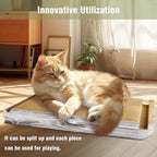 Foldable Triangle Cat Scratcher - 6 Usable Sides Cat Scratcher for Indoor Cats - Vertical Cat Board Pads