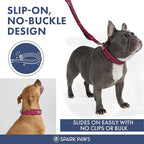 Spark Paws Martingale Dog Collar – Cushioned Slip-On Training Collar, Heavy Duty, Safety-Tested No-Buckle Collar for Medium & Large Dogs - Fuchsia Camo - B