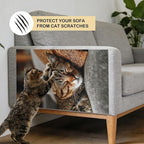 Nuxovilar Cat Wall Scratcher 15.3x23.6 Inches Polyester Synthetic Fiber, Napping Tabby Cat Print, wall scratchers for Indoor Cats, Scratching mat, Home Decor, Living Room, Sofa Area (2pcs)