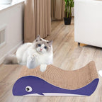 ing Pads Corrugated Scratching Couch Large Reversible Scratching Board er Cardboard for Cats Scratching, Whales, 41cmx21cmx11cm