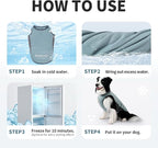 Dog Shirt, Cooling Vest Lightweight Breathable, Dog T-Shirts All-Season Sun Protection Quick Dry Soft Stretchy Reflective Tank Top - Small Medium Large Dogs (Misty Glade+Water Drop, X-Large)