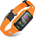 Bark Collar for Small Dogs 5-15lbs Automatic Anti Bark Collar with Dual Sensor Technology, 4 Safe Modes, Waterproof IP67, Rechargeable Shock Collar for Small Dogs No Remote (Orange)