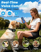 Rechargeable Dog Shock Collar with Remote – 4500FT Voice, Beep, Vibration, Static & LED Training Modes, Waterproof E Collar for Small Medium Large Dogs