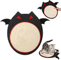iplusmile Halloween Cat Scratch Mat, Bats Shaped Sisal Scratching Pad, 12" x 12"