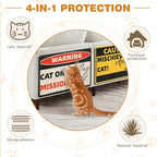 Sisal Cat Scratcher Post Mat (Use on Wall, Couch and Carpet), Durable and Shedding-Resistant Cat Scratching Surface - 21.7x13 inch with Hoop and Loop Adhesives, Twist Pins（red）