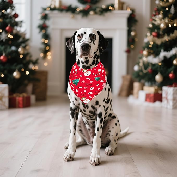 10PCS/Pack Holiday Dog Bandanas for Medium Dog Easter 4th of July Birthday Halloween Christmas Thanksgiving New YearTriangle Scarf Festival Costume