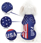 American Flag Inspired Dog Vest: Perfect Dog Shirt, Ideal Tank Top for Everyday Wear, Independence Day Celebrations Quality Materials for a Cute and Stylish Look Blue USA XL