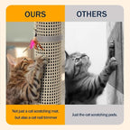 Cat Nail File Scratcher- Cat Scratch Pad with 80-Grit Aluminum Oxide, Wrap-Around Design for Cat Trees and Posts, Scratch Mat is Ideal for Trimming Cat Nails (14.64"x11.14")
