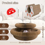 Kitty Curls Cat Scratcher Cat Toys, 1 PC Magic Organ Cat Scratcher for Indoor Cats, Modern Indoor Interactive Reversible Toys Scratcher Cardboard Kitten Pads
