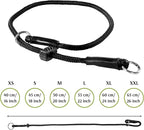 Dingo Gear Choke Collar for Dog Training Handmade of Cord with A Limiter, Waterproof Black S04059, (S)
