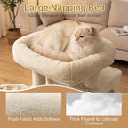 DORTALA Cat Tree for Indoor Cats, 33.5" Cat Tower with 2-Storey Condo, Top Perch, Sisal Scratching Posts, Dangling Ball, Platform, Multi-Level Pet Climbing Furniture Activity Center (Beige)